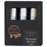 Artist Oil Paint - Whites, Set Of 3 40 Ml, Non-Yellowing, Rich & Creamy Consistency, Maximum Pigment Load, Small Batch Milled Oil Paints Made In The Usa For Professional Artists