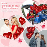 50 Pcs Red Valentine'S Day Balloons Heart Foil Balloon Valentine'S Day Decorations 18 Inch Valentines Balloon Love Balloons Party Decorations For Wedding Engagement Baby Shower Birthday Holiday Decor