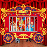 Circus Party Decorations Carnival Cage Shaped Photo Backdrop Circus Photo Booth Props Large Carnival Photos Banner Hanging For Kids Boys Girls Birthday Baby Shower Party Game Favors Supplies