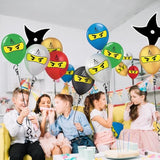 30-Pack 12" Ninja Superhero Balloons in Assorted Colors for Birthday Parties