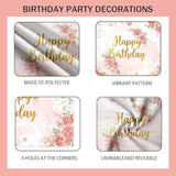 Rose Gold Floral Birthday Decorations Balloon Garland Kit Pink White Gold Confetti