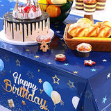 56PCS Navy Blue & Gold Birthday Decor Kit – Banner, Balloons, Tablecloth and Confetti for Party