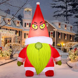 6 Ft Christmas Inflatables Gnomes Outdoor Decorations Christmas Blow Up With Built-In Leds For Holiday Party Xmas Yard G