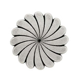 10 Pieces Rotating Flower Metal Shank Buttons. 25Mm (1 Inch) (Antique