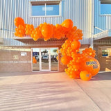 143 Pcs Orange Balloon Arch Kit Matte Latex Garland for Fall Thanksgiving Party Decor