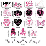 60PCS Breast Cancer Awareness Party Swirls Decorations Pink Ribbon Hanging Swirls Hope Strength Courage Faith Black and Pink Ceiling Hanging Decor Supplies for Breast Cancer Charity Theme Party Favors