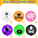 36pcs Halloween Punch Balloons Trick or Treat Party Favors for Classroom Game Decor