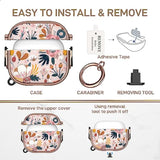 For Airpods 3 Case With Lock, Flower Airpod 3 Case Lock Protective Cute Airpod 3Rd Generation Cover For Women Girly With Keychain For Airpods 3Rd Generation 2021 Cover, Floral