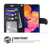 Premium PU Leather Wallet Flip Protective Phone Case Cover with Card Slots and Kickstand for Samsung Galaxy A10E A10 E 2019