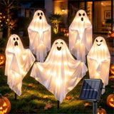 5 Pcs Halloween Decorations Outdoor - Solar Ghost Light for Yard Decor