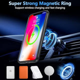 For Iphone X Xs Case, Iphone X Case With Screen Protector, Iphone Xs Phone Case Compatible With Magsafe, Magnetic Military Grade Shockproof And Dropproof Phone Case, Silky Soft Touch, Black