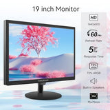 19 Inch Computer Monitor 1440X900 Pc Monitor With Hdmi Vga Av Bnc Usb Ports, 60Hz, 5Ms, Vesa, Display Build-In Speakers For Office Home
