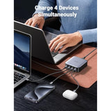 UGREEN 100W USB C Charger, Nexode 4 Ports USB C Charging Station, GaN Fast Desktop Charger Compatible with MacBook Pro, Dell XPS, iPhone 16/16 Pro, Galaxy S24/S23 Ultra, iPad, Steam Deck
