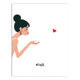 Romantic Kiss Greeting Card For Husband, Boyfriend, Or Wedding – I Love You, Thinking Of You, Valentine, Bridal Shower & Birthday Card For Husband – Miss You, Thank You, Anniversary, 4.25 X 5.5