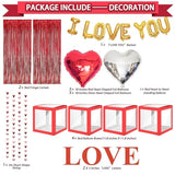 90Pcs Valentines Day Decor Kit, Happy Anniversary Decorations - 4 Pcs Balloon Boxes, Balloon Garland, Multi Decorations For Romantic Decors Special Night