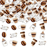 Coffee Baby Shower Decorations Confetti, 200Pcs Coffee A Sweet Baby Is Brewing Confetti Cup And Bean Double Sided Printing For Gender Reveal Celebration Decoration