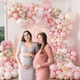 119pcs Pink and White Balloon Arch Kit for Baby Shower, Bridal Shower, Party