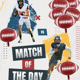 12 Pieces 21 Inches Large Foil Football Balloons, Football Shaped Aluminum Foil Balloons For Sports Themed Superbowl Party Supplies Birthday Decorations