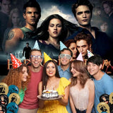 Twilight Birthday Party Decor: 5x3 Ft Backdrop & 18 Balloons