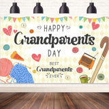 Grandparents Day Party Decorations, Best Grandparents Ever Banner Backdrop, Happy Grandparents Day Banner Party Supplies