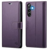 For Samsung Galaxy S24 Plus/S24+ Wallet Case With Rfid Blocking Credit Card Holder, Pu Leather Flip Kickstand Protective Shockproof Cover Women Men For Samsung S24Plus Phone Case (Purple)