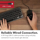 Usb C Mouse Wired - Precise, Comfortable, And Quiet - Type C Mouse For Mac, Macbook Pro/Air, Imac, Apple Ipad, Windows Computer Pc, Laptop - Usbc With 4 Dpi Modes