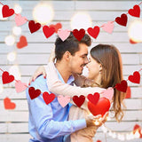 Valentines Day Felt Heart Garland Valentine'S Day Felt Heart Banner De