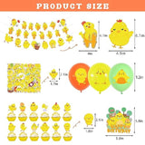 Chicken Farm Party Decorations - Happy Birthday Banner, Cute Chicken Banner, Cake Toppers, Latex Balloons, Sticker For Baby Shower, Boy Kid Birthday Supplies