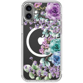 For Iphone 17 Case With Screen Protector - Wireless Charging - Crystal Acrylic Clear - Fashionable Designs For Women Girls - Slim Fit Protective Phone Cover, Colorful Succulents