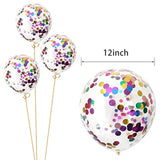 Confetti Balloons: 40-Pack Transparent Party Decorations