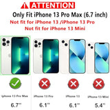 iPhone 13 Pro Max Case with Camera Lens Cover HD Screen Protector, Military Grade Ring Car Mount Kickstand Hybrid Hard PC Soft TPU Shockproof Protective Case, Green