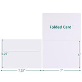 50 Pack White-Blank-Cards-And-Envelopes-5X7-Heavyweight-Folded-Cardstock-And-A7-Envelopes-Self-Seal For Diy Greeting Cards, Invitations, Wedding, Baby Shower, Birthday