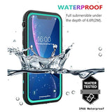 For Xr Case Waterproof,Shockproof Dustproof Ip68 Full-Body Sturdy With Kickstand Case Built-In Screen Protector,Underwater Full Sealed Cover Protective For Xr (Teal)
