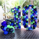 Green Purple Teal Balloons, 12 Inch Green Purple Teal Blue Black Balloons For Boys Girls Monsters Theme Birthday Party Baby Shower Wedding Bridal Shower Decorations