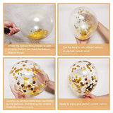 Black & Gold Confetti Balloons: 50-Piece Party Decoration Set