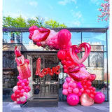 Red Pink Valentines Day Balloon Garland Arch Kit 100+Pcs With Valentin