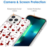 Fashion Case For Iphone 14 Pro Max, Clear Case With Valentine'S Day Gnome People With Red Heart Design For Man Girls Women, Soft Tpu Shockproof Cover Case