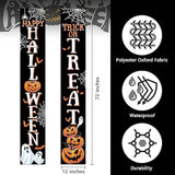 Halloween Porch Banner: Trick or Treat Decor, Jack O'Lantern & Ghosts