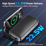 Portable Charger With Bluetooth Speaker, 22.5W Fast Charging Power Bank,Battery Pack With 2 Ouputs,Travel Phone Charger Compatible For Iphone Android Phones Etc