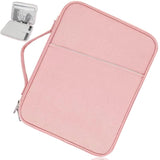 12.9 Inch Tablet Sleeve Bag For Women Fits Ipad Pro 12.9 M2 2022/2021/2020/2018/Pro 12.9 2017, Surface Laptop Go 12.4", Galaxy Tab S8+ 12.4", Waterproof Bag Carrying Case With Pocket (Pink)