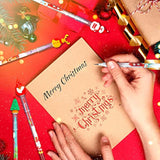 64 Pieces Christmas Pencils Multi-Point Stackable Push Pencils Christmas Plastic Decorated With Santa Xmas Tree Deer And Snowman For School Party Favor Supplies Children New Year Supplies