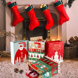 12Pcs Large Christmas Gift Bags With Tissues, Reusable Treat Bags With Handles, Tote Goodie Bags And Holiday Gift Bags Bulk For Xmas Gifts Decorations