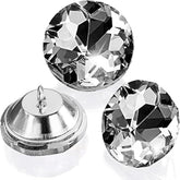 150 Pcs Rhinestone Round Buttons, 1" Crystal Upholstery Button With Me