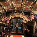 Gold Mylar Square Foil Balloon Arch Kit for New Year's, Birthday, Graduation Party Decor