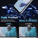 For Motorola Moto G 5G (2023) Screen Protector, 3 Pack Tempered Glass 9H Hardness Hd Clear Film + 3 Pack Camera Lens Glass Protector, Case Friendly, Touch Sensitive