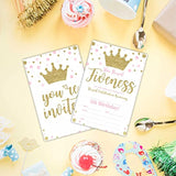 Royal Fifth Birthday Invitations, Gold Crown 5Th Double-Sided Fill-In Invite Cards For Birthday Party?Boys, Girls, Kids,Teen, 20 Invitations With Envelopes, Decorations,Party Favor And Supply-A42