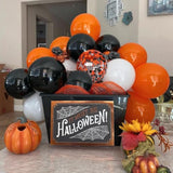 Halloween Balloon Set 60PCS Black Orange Confetti Latex Balloons for Spooky Birthday Party Decor