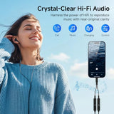 ???????????????? USB C Splitter, 2-in-1 Dual USB C Headphone and Charger Adapter with HiFi DAC, PD 60W Fast Charging USB C Aux Dongle Cable for iPhone 17 16
