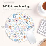 Pink Flowers Round Mouse Pad,Funny Small Mouse Pad With Non-Slip Rubber Base,Mouse Mat,Home Office Decor Desk Accessories,8.7Inch Round Mouse Pad