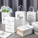 40 Pcs Thank You Gift Bags Bulk For Employee Associate Appreciation Gift Customer Coworker Staff Team Thank You For Being Awesome With Handles(Appreciation,White)